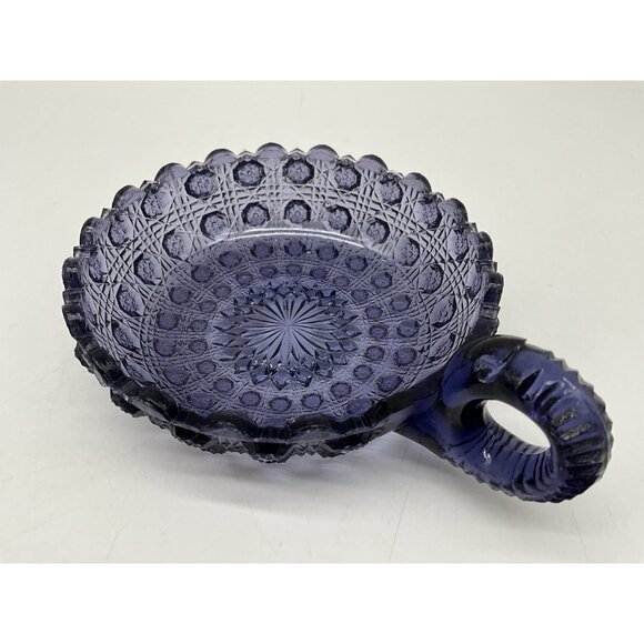 Pressed Glass Vintage Purple Nappy Dish Bowl Collectible Early Glass MCM - Picture 7 of 16